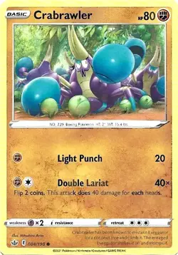 Pokemon Sword & Shield Chilling Reign Crabrawler 84/198 Common - Image 1