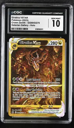 2023 Pokemon Crown Zenith Gold Rare Giratina VSTAR #GG69 CGC 10 - Image 1