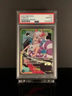 ✅2022 ONE PIECE OP01-ROMANCE DAWN SECRET RARE YAMATO 121 ENGLISH PSA 10 - Image 1