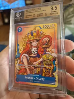 2024 ONE PIECE PROMOS 2ND ANNIV. TOURNAMENT #P-043 MONKEY.D.LUFFY BGS 9.5 2-10s - Image 2