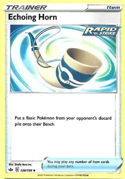Pokemon Sword & Shield Chilling Reign Echoing Horn 136/198 Uncommon - Image 1