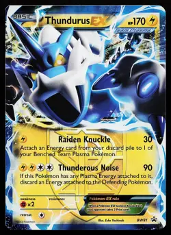 Thundurus EX (Team Plasma) BW81 Holo Black And White Promo Pokemon Card - Image 1