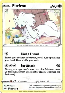 Pokemon Sword & Shield Chilling Reign Furfrou 126/198 Common - Image 1