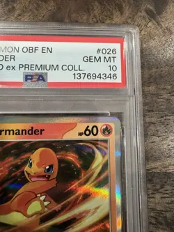 🔥 NEW CERT 🔥 Charmander 026/197 Holo PSA 10 🔥 Obsidian Flames Promo Card Box - Image 4