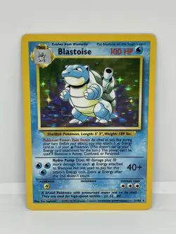 Blastoise 2/102 Base Set Holo Card Pokemon TCG Wotc Vintage NM MINUS - Image 1