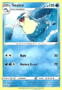 Pokemon Sword & Shield Chilling Reign Sealeo 38/198 Uncommon - Image 1