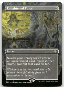 Enlightened Tutor (Borderless) #412 (NM) Dominaria Remastered DMR Magic MTG - Image 1
