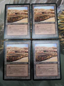 4x Strip Mine FBB Italian Rinascimento Playset MtG Magic the Gathering! LP - Image 1