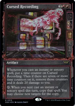 Cursed Recording FOIL SHOWCASE Duskmourn: House of Horror Magic MTG NM - Image 1