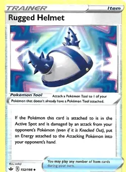 Pokemon Sword & Shield Chilling Reign Rugged Helmet 152/198 Uncommon - Image 1