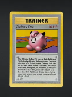 🔥Clefairy Doll 70/102 Base Set SHADOWLESS 1st Edition Pokemon Trainer Treasure! - Image 1