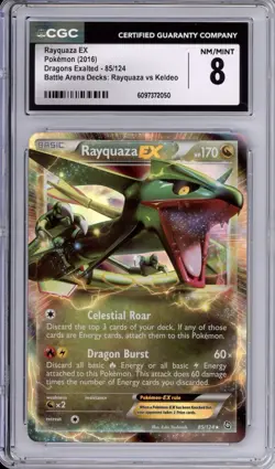 CGC 8 Rayquaza EX Pokemon Dragons Exalted Holo #85 - Image 1
