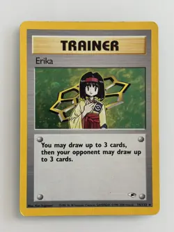 Erika 16/132 Pokemon TCG Gym Heroes Holo Rare - LP - Image 1
