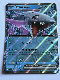 Veluza EX 43 / 159 Pokemon Journey Together 2025 Mint - 9.0 + Double Rare Holo - Image 4