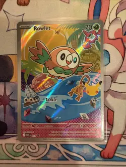 Pokemon TCG Rowlet 043 Me: Mega Evolution Black Star Promo Holo MINT/Near Mint - Image 2