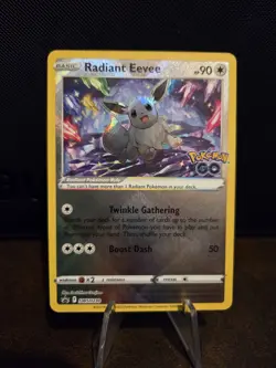 Pokemon TCG Radiant Eevee SWSH230 Promo Shiny Holo Rare Pokemon GO 🌟🌟🌟 - Image 1