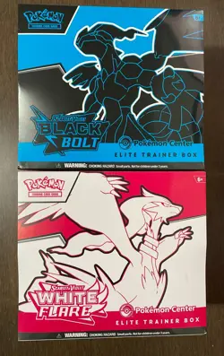 Pokemon Center Black Bolt and White Flare ETB Pokemon TCG - Factory Sealed - Image 1
