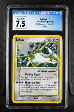 2005 Pokemon Latias EX Deoxys Holo 105/107 CGC 7.5 - Image 1