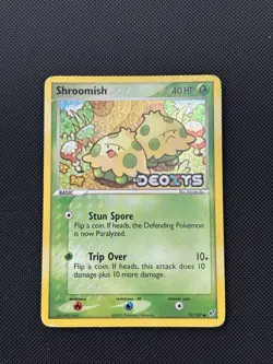 Pokemon TCG EX Deoxys 2005 Shroomish 72/107 & Space Center 91/107 Reverse Holos - Image 2