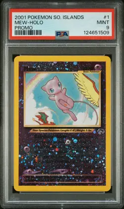 2001 POKEMON SOUTHERN ISLANDS PROMO #1 MEW-HOLO PSA 9 - Image 1