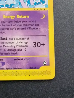 Espeon 11/147 Aquapolis Non Holo WOTC Vintage Pokemon TCG - NM - Image 5