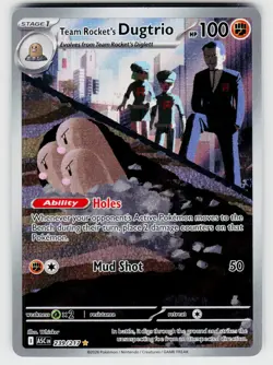 Team Rocket's Dugtrio Illustration Rare ME: Ascended Heroes 239/217 Pokemon TCG - Image 1