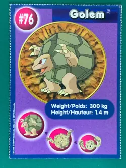 Golem #76 Burger King Promo Pokemon TCG Non-Holo [2] - Image 1