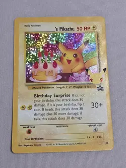 Pokemon Celebrations Classic Collection Birthday Surprise Pikachu HOLO NM-Mint - Image 1