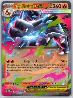 Mega Charizard X ex 013/094 Double Rare Phantasmal Flames Pokemon Near Mint - Image 1