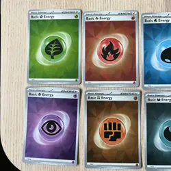 Stellar Crown Pokemon Basic Energy Holo Full Set Of (8) SVE 009-016 - Image 3