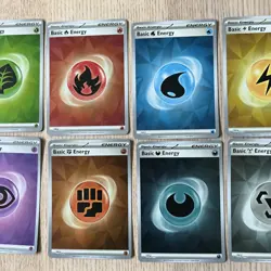 Stellar Crown Pokemon Basic Energy Holo Full Set Of (8) SVE 009-016 - Image 4