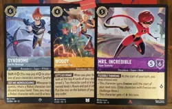 Disney Lorcana TCG Pixar Oversized Promo Cards Set Of 3 Wilds Unknown - Image 1
