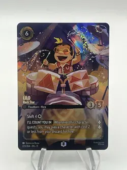 Disney Lorcana Winterspell Lilo Rock Star Enchanted 223/204 - Image 1