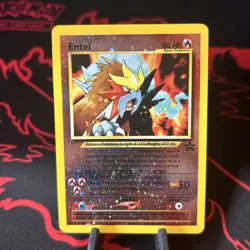 Entei #34 Black Star Movie Promo Pokemon TCG Reverse Holo Card WOTC LP - Image 1