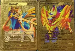 Pokemon Card Zacian&Zamazenta V Full Art Gold Foil Pack Fresh Right to Toploader - Image 1