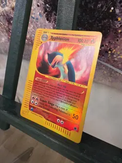 Typhlosion Pokemon 2002 TCG Expedition Set Reverse Holo Card 28/165 Vintage Rare - Image 1