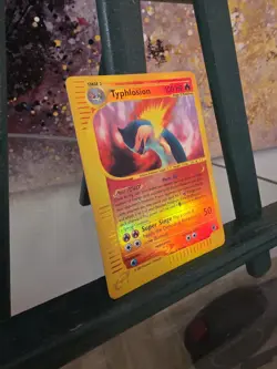 Typhlosion Pokemon 2002 TCG Expedition Set Reverse Holo Card 28/165 Vintage Rare - Image 3