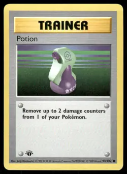 Pokemon Cards Potion 94/102 1st Edition Base Set Shadowless Common LP *1 - Image 1