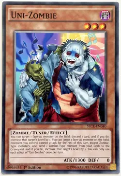 SECE-EN040 Uni-Zombie - Common 1st Edition Near Mint YuGiOh Card - Image 1
