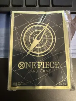 One Piece Card Game Standard Sleeves Black & Gold NEW SEALED 70-Pack - Image 1