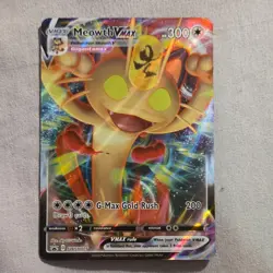 Pokemon Meowth VMAX SWSH005 Sword & Shield Promo Full Art Holo Vmax 300 HP Card - Image 1