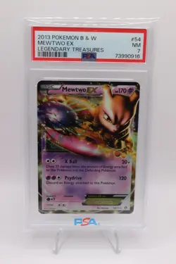 Pokemon Card PSA 7 Mint Mewtwo EX Legendary Treasures 2013 Holo 54/113 Rare - Image 1