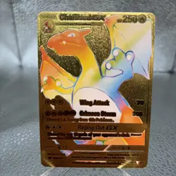 Pokemon Charizard GX Rainbow Gold Foil Card 150/147 - Image 1