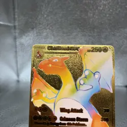Pokemon Charizard GX Rainbow Gold Foil Card 150/147 - Image 3