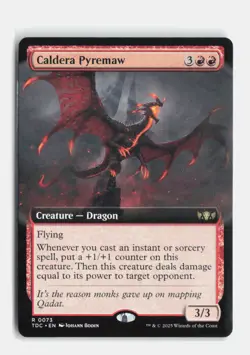 Caldera Pyremaw (Extended Art) 73 Commander: Tarkir: Dragonstorm MTG NM - Image 1