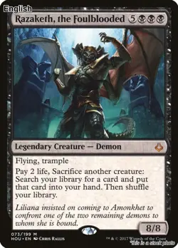 Razaketh, the Foulblooded EN [HOU - 73] - NM TCG MTG - Image 1