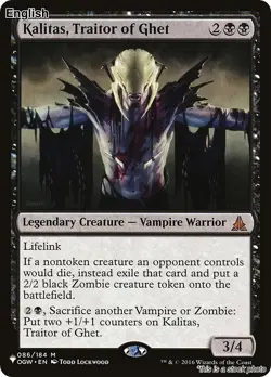 Kalitas, Traitor of Ghet EN [LIST - 086/184] - LP TCG MTG - Image 1