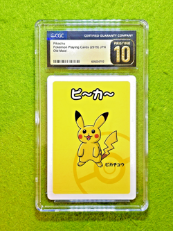 Pokemon CGC 10 PRISTINE Pikachu JAPAN 2019 POKEMON Playing Cards OLD Japanese 10 - Image 1