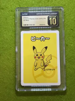 Pokemon CGC 10 PRISTINE Pikachu JAPAN 2019 POKEMON Playing Cards OLD Japanese 10 - Image 5
