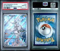 PSA 10 N's Reshiram 167/159 STAMPED Box Topper Journey Together Pokemon Gem Mint - Image 1